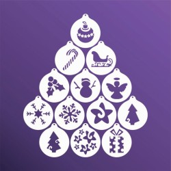 ESFERAS NAVIDEÑAS # 1, 5 CM C/13 PZAS STSM008