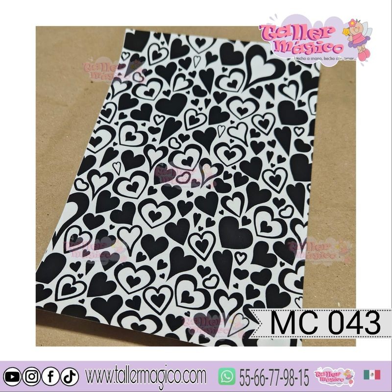 CROMO FONDO CORAZONES BYN MC 043