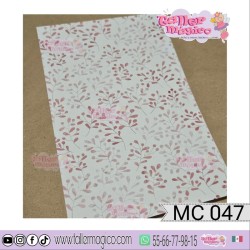 CROMO FOLLAJE ROSA TENUE MC 047