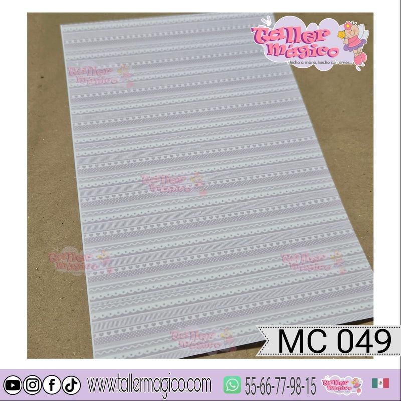 CROMO ENCAJE CORAZONES MC 049