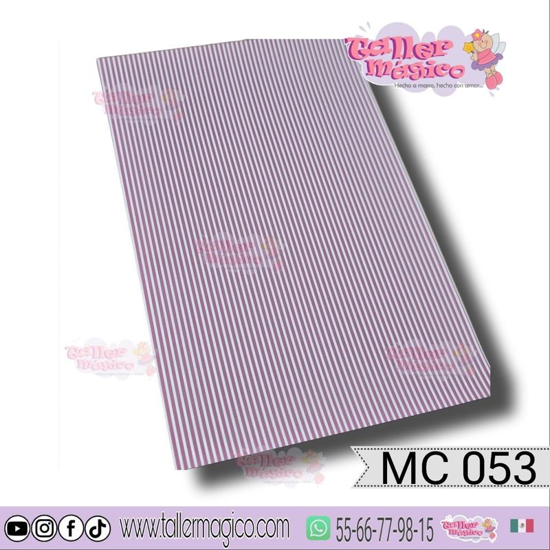 CROMO MINI RAYADO ROSA MC 053