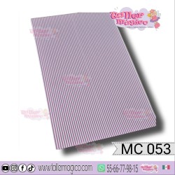 CROMO MINI RAYADO ROSA MC 053