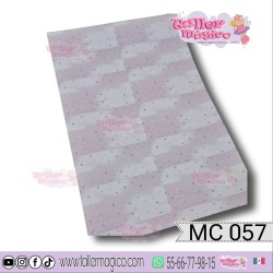 CROMO DEGRADADO ROSA ESTRELLA DORADA MC 057