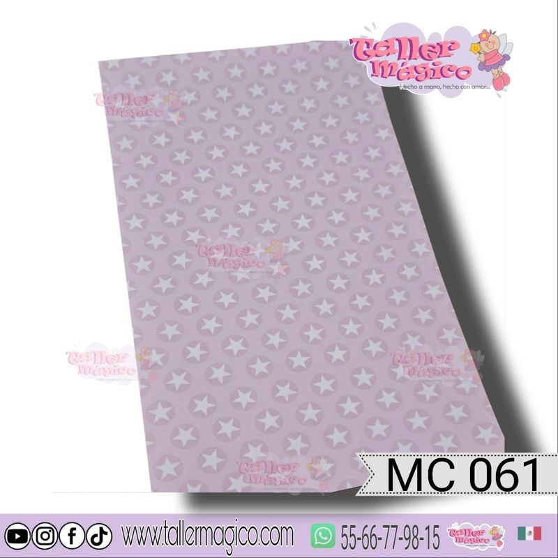 CROMO ESTRELLA CIRCULAR ROSA MC 061
