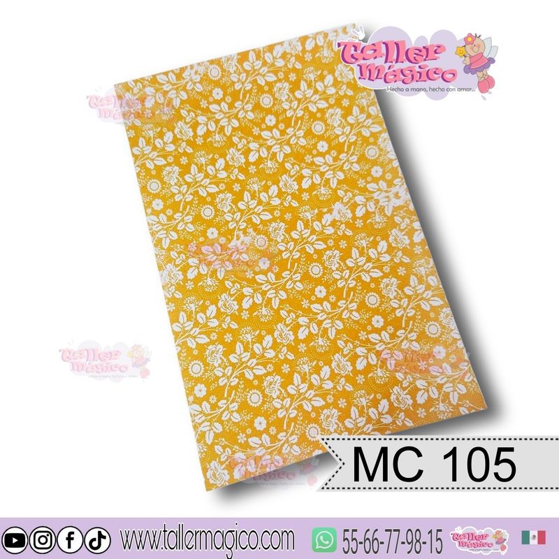 CROMO AMARILLO FLORAL MC 105