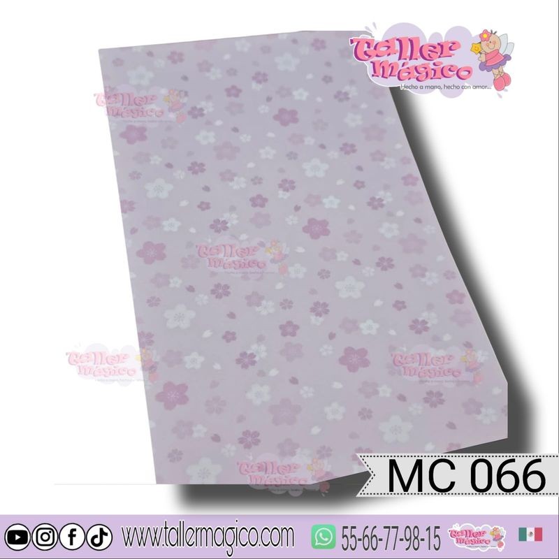 CROMO FONDO FLORES ROSAS MC 066