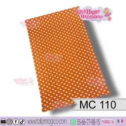 CROMO NARANJA PUNTOS BLANCOS MC 110