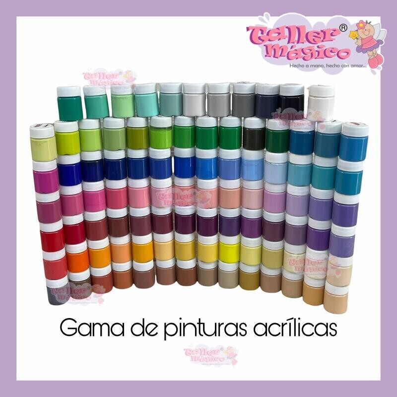 GAMA DE 146 PINTURAS ACRILICAS TALLER MÁGICO