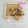 BASTIDOR 20X20CM CON ACRILICO Y NOMBRE (SHAKER)