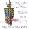 MUEBLE GIRATORIO PARA PINTURAS DE 20ML GRANDE 108 PINTURAS