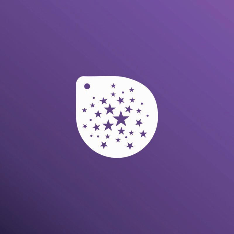 OBLEA 7cm TEXTURA ESTRELLAS RECTAS STSM041