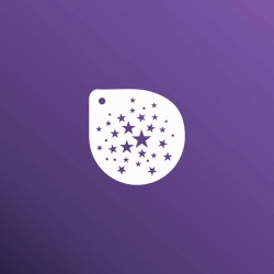 OBLEA 7cm TEXTURA ESTRELLAS RECTAS STSM041