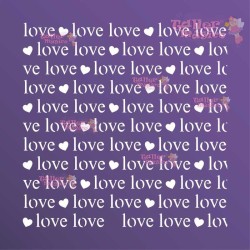 TEXTURA LETRAS LOVE 20X25