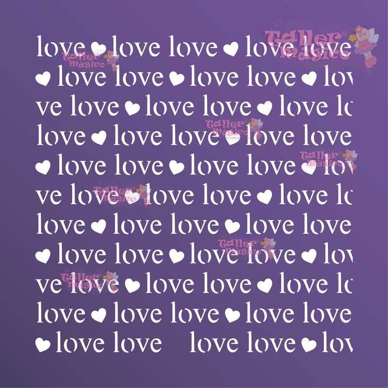 TEXTURA LETRAS LOVE 20X25