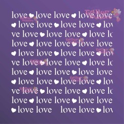 TEXTURA LETRAS LOVE 20X25